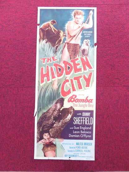 THE HIDDEN CITY US INSERT (14"x 36") POSTER JOHNNY SHEFFIELD SUE ENGLAND 1950 Rendezvous Cinema Movie posters
