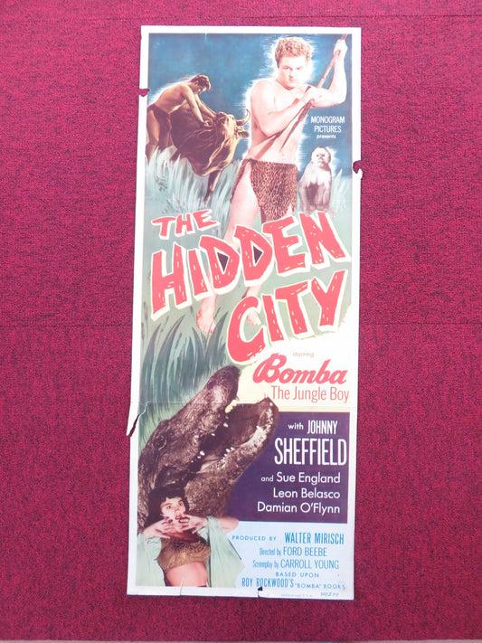 THE HIDDEN CITY US INSERT (14"x 36") POSTER JOHNNY SHEFFIELD SUE ENGLAND 1950 Rendezvous Cinema Movie posters