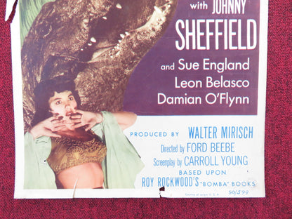 THE HIDDEN CITY US INSERT (14"x 36") POSTER JOHNNY SHEFFIELD SUE ENGLAND 1950 Rendezvous Cinema Movie posters