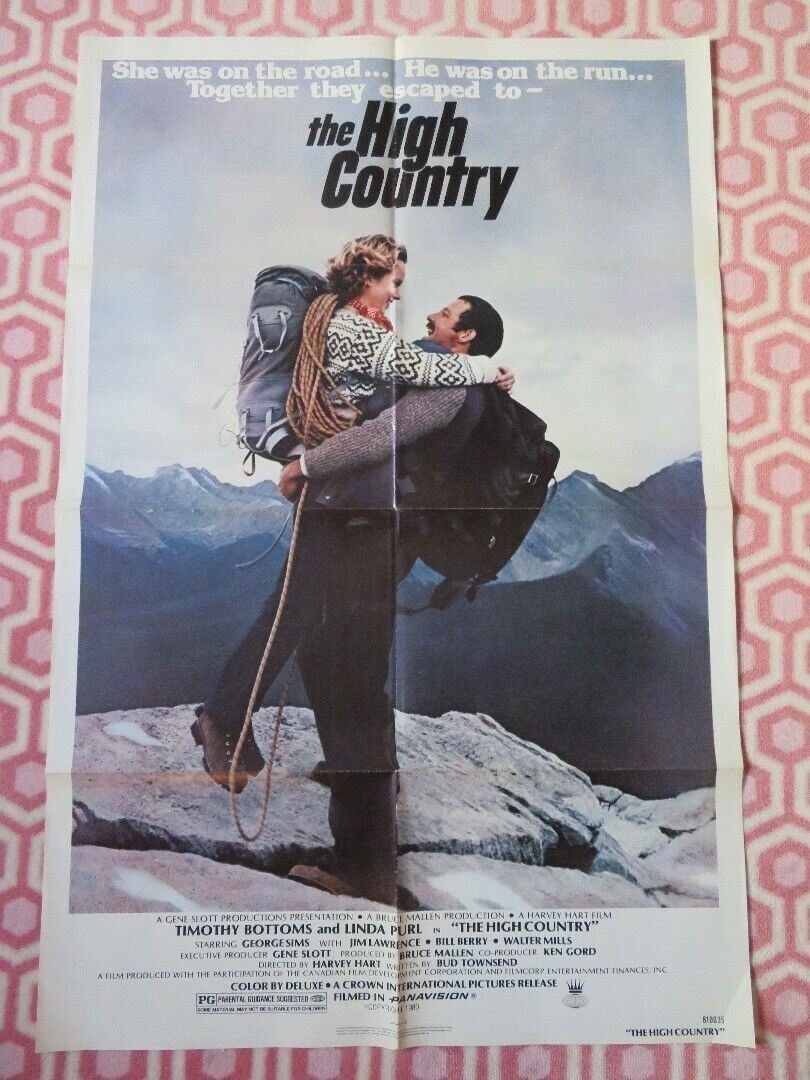 THE HIGH COUNTRY FOLDED US ONE SHEET POSTER TIMOTHY BOTTOMS LINDA PURL 1981 Movie posters