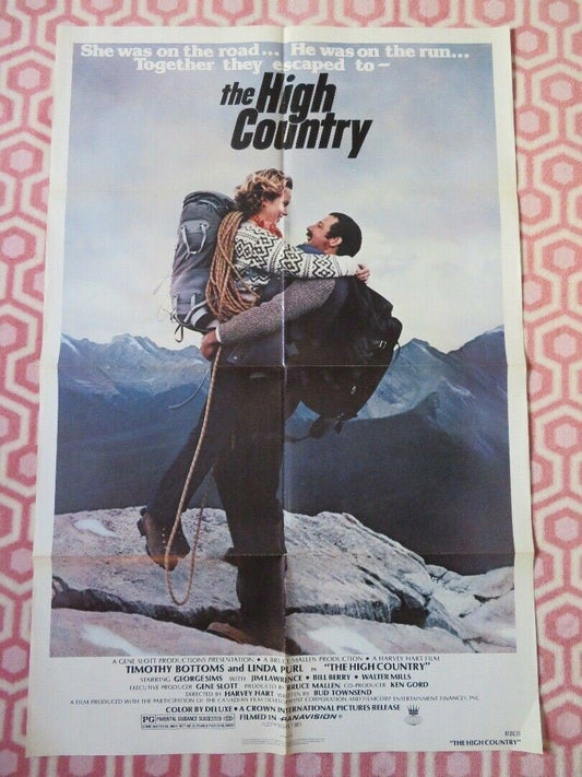 THE HIGH COUNTRY FOLDED US ONE SHEET POSTER TIMOTHY BOTTOMS LINDA PURL 1981 Movie posters