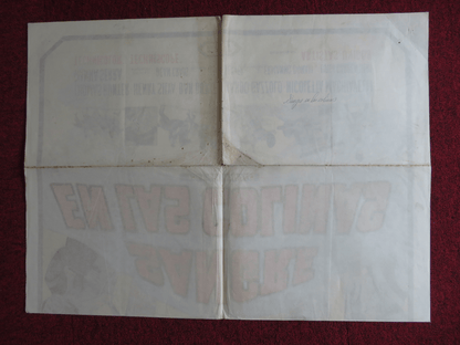 THE HILLS RUN RED FOLDED ARGENTINA ONE SHEET POSTER THOMAS HUNTER HENRY SILVA Rendezvous Cinema Movie posters