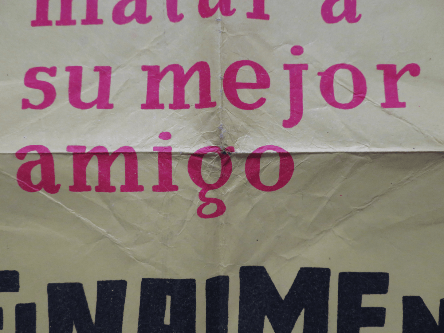 THE HILLS RUN RED FOLDED ARGENTINA ONE SHEET POSTER THOMAS HUNTER HENRY SILVA Rendezvous Cinema Movie posters