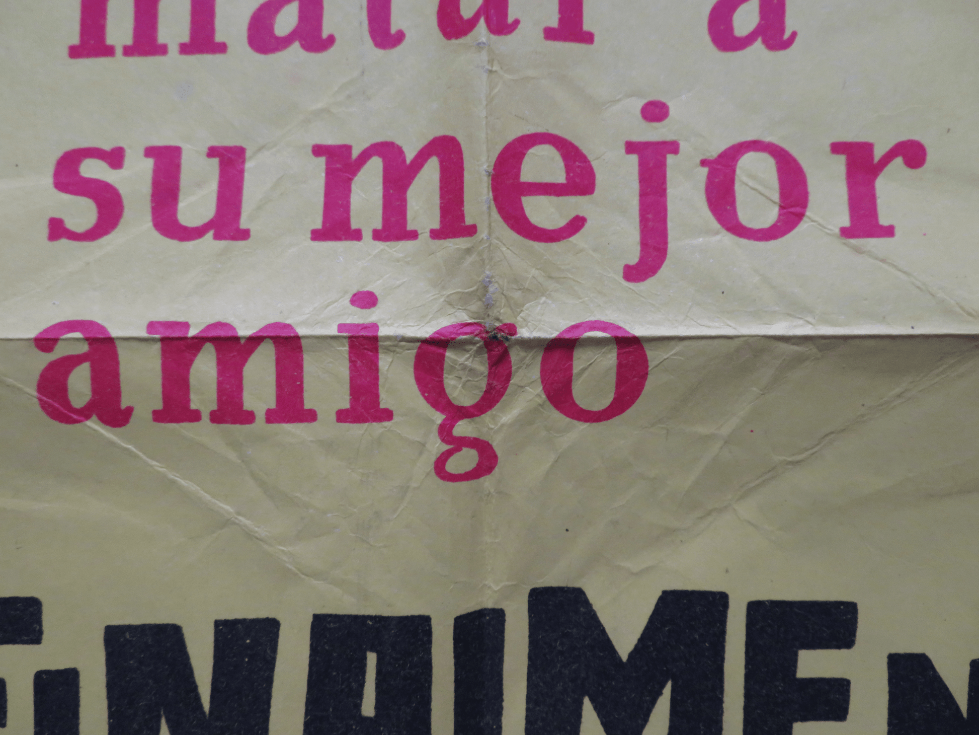 THE HILLS RUN RED FOLDED ARGENTINA ONE SHEET POSTER THOMAS HUNTER HENRY SILVA Rendezvous Cinema Movie posters