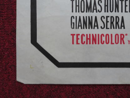 THE HILLS RUN RED FOLDED ARGENTINA ONE SHEET POSTER THOMAS HUNTER HENRY SILVA Rendezvous Cinema Movie posters