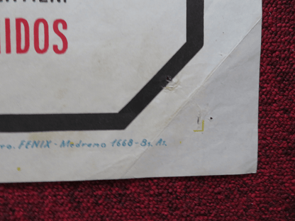 THE HILLS RUN RED FOLDED ARGENTINA ONE SHEET POSTER THOMAS HUNTER HENRY SILVA Rendezvous Cinema Movie posters