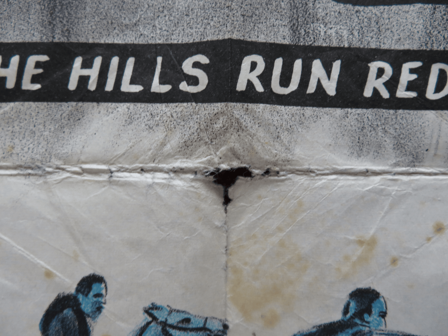 THE HILLS RUN RED FOLDED ARGENTINA ONE SHEET POSTER THOMAS HUNTER HENRY SILVA Rendezvous Cinema Movie posters