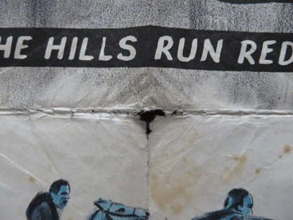 THE HILLS RUN RED FOLDED ARGENTINA ONE SHEET POSTER THOMAS HUNTER HENRY SILVA Rendezvous Cinema Movie posters