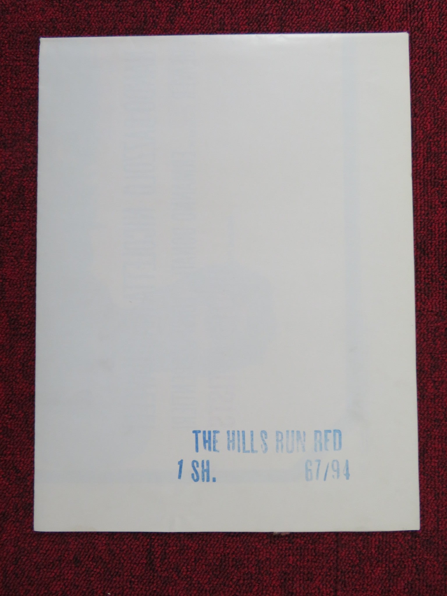 THE HILLS RUN RED FOLDED US ONE SHEET POSTER THOMAS HUNTER HENRY SILVA 1967 Rendezvous Cinema Movie posters