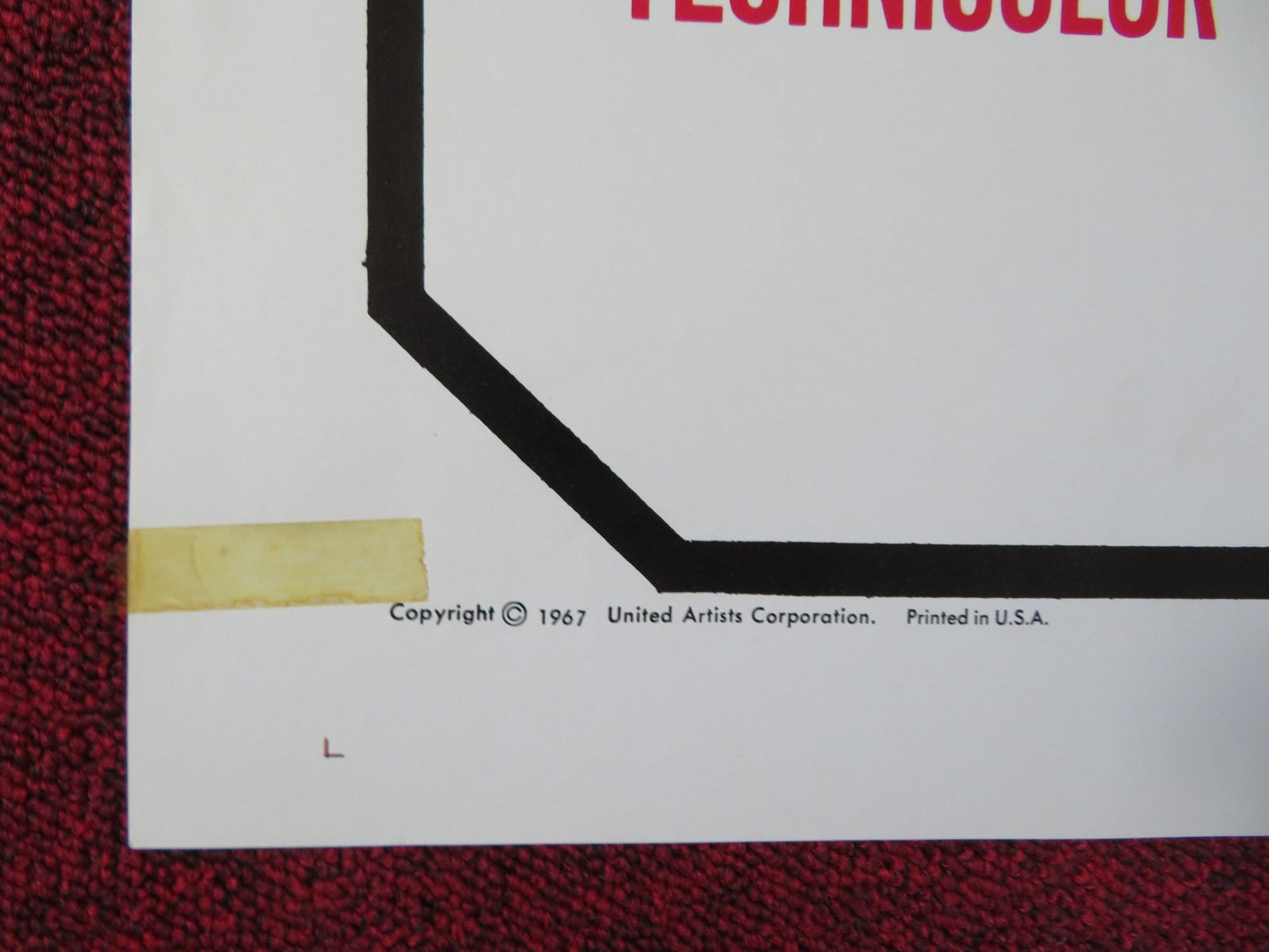 THE HILLS RUN RED FOLDED US ONE SHEET POSTER THOMAS HUNTER HENRY SILVA 1967 Rendezvous Cinema Movie posters