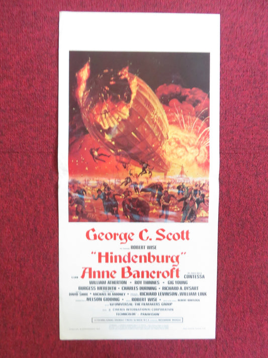 THE HINDENBURG - B ITALIAN LOCANDINA POSTER GEORGE C. SCOTT ANNE BANCROFT 1976 Rendezvous Cinema Movie posters