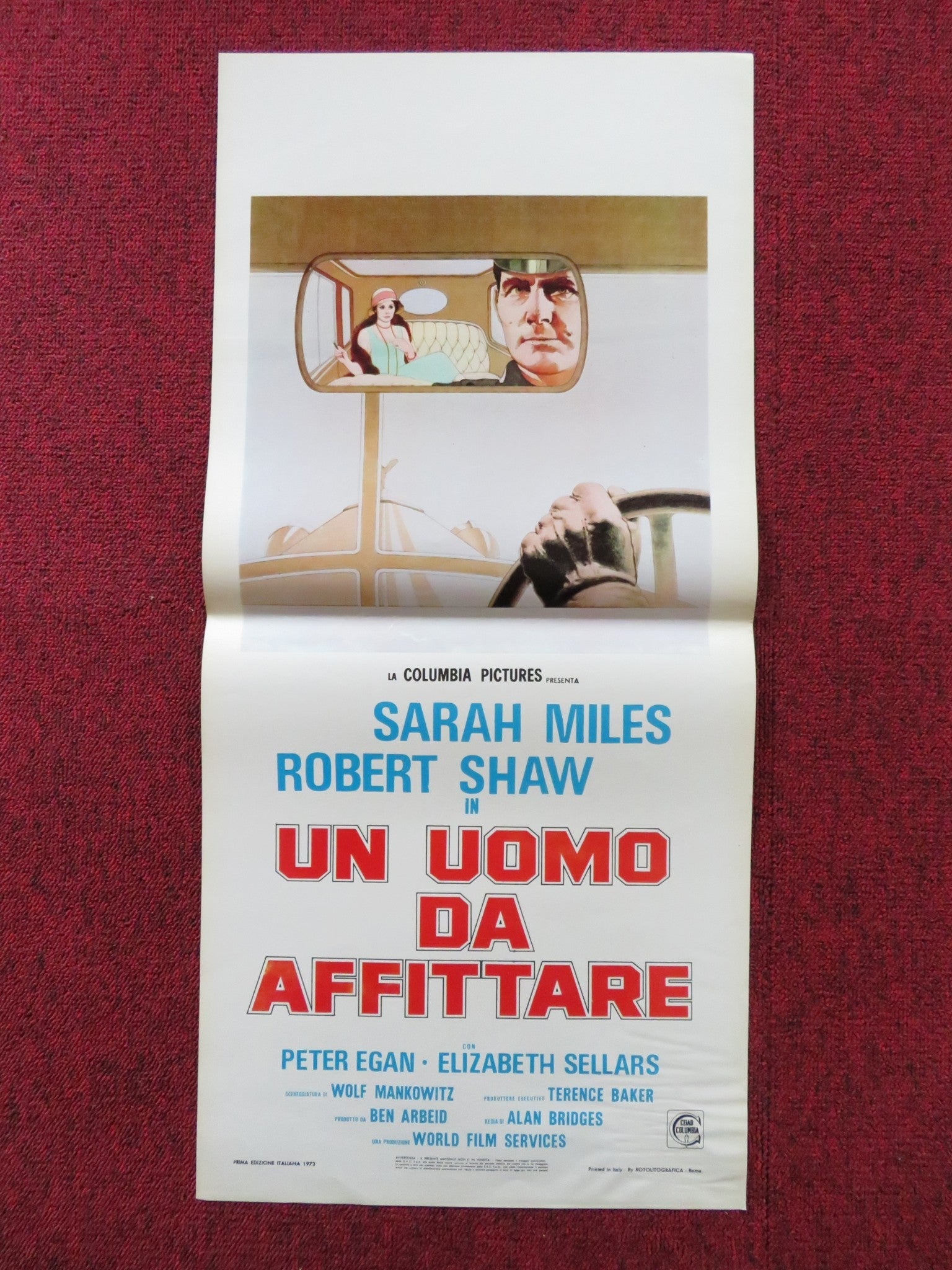 THE HIRELING ITALIAN LOCANDINA POSTER SARAH MILES ROBERT SHAW 1973 Rendezvous Cinema Movie posters