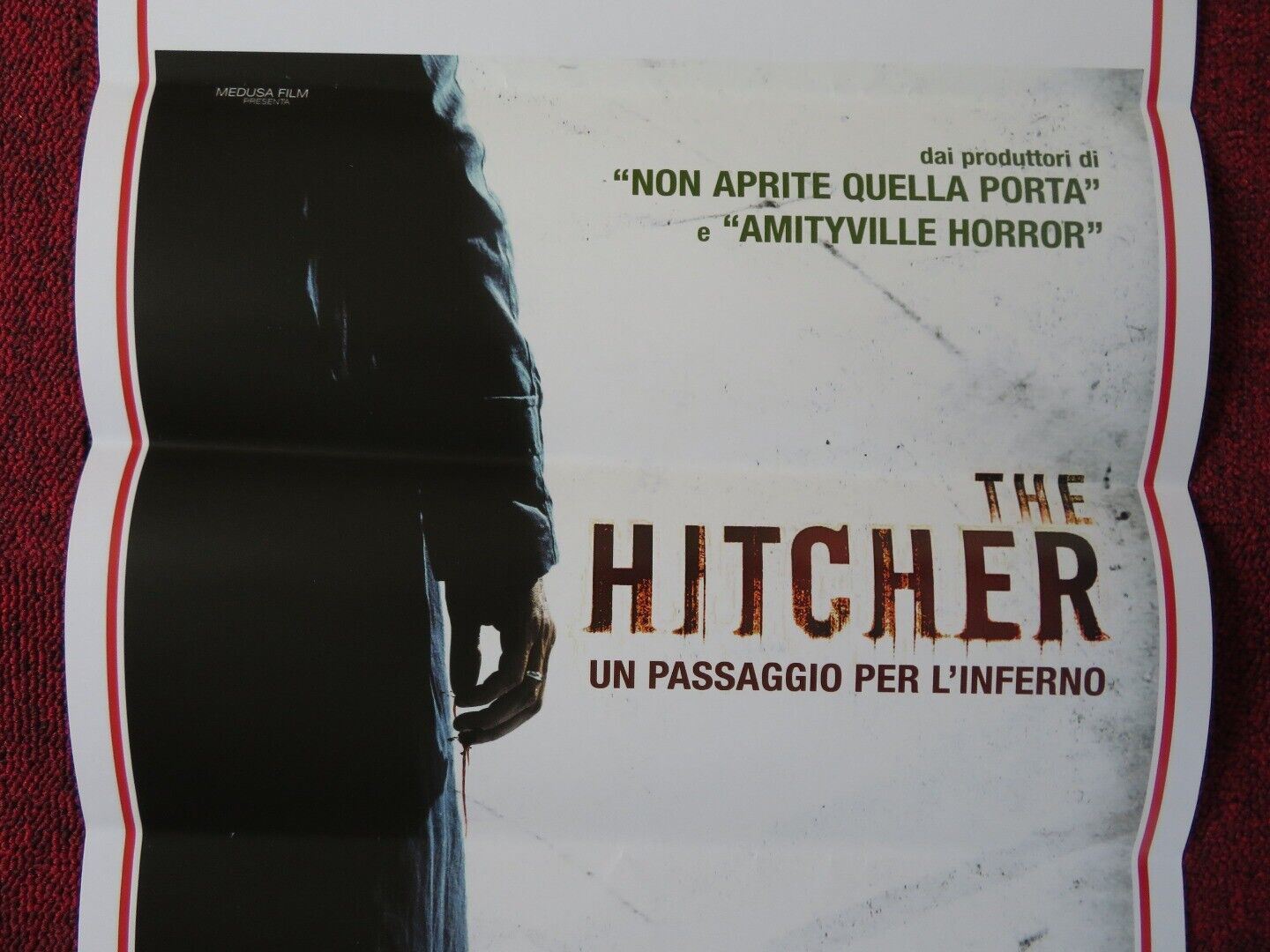THE HITCHER ITALIAN LOCANDINA (27.5"x13") POSTER SEAN BEAN SOPHIA BUSH 2008 Movie posters