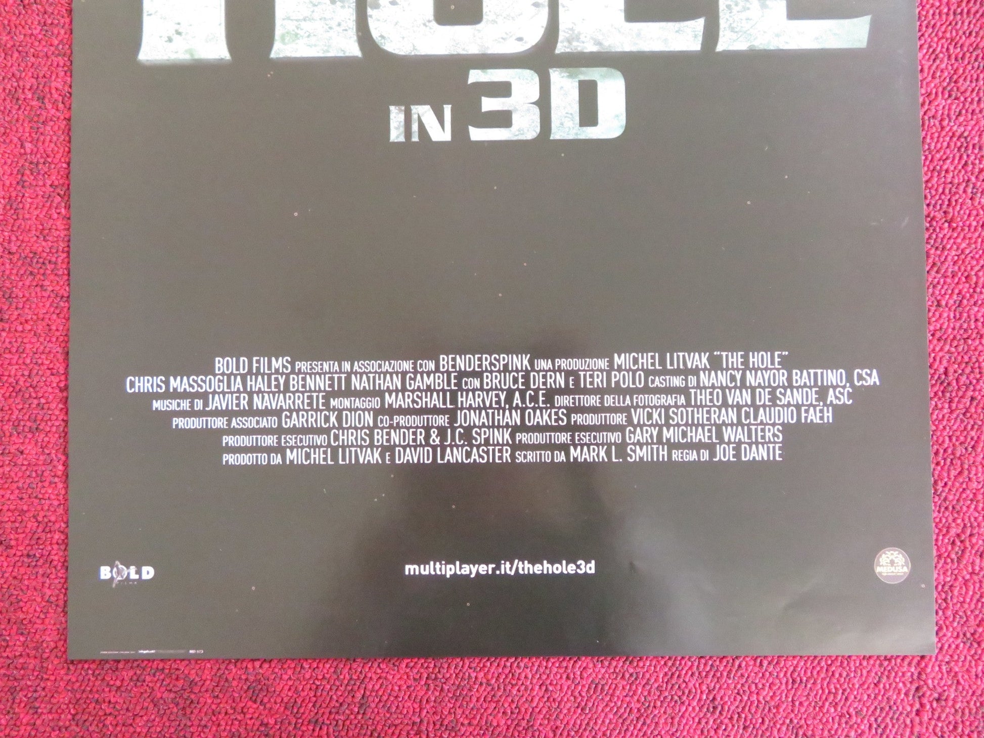 THE HOLE ITALIAN LOCANDINA POSTER CHRIS MASSOGLIA HALEY BENNETT 2009 Rendezvous Cinema Movie posters