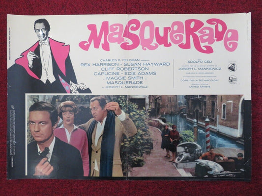 THE HONEY POT / MASQUERADE - B ITALIAN FOTOBUSTA POSTER REX HARRISON 1967 Movie posters