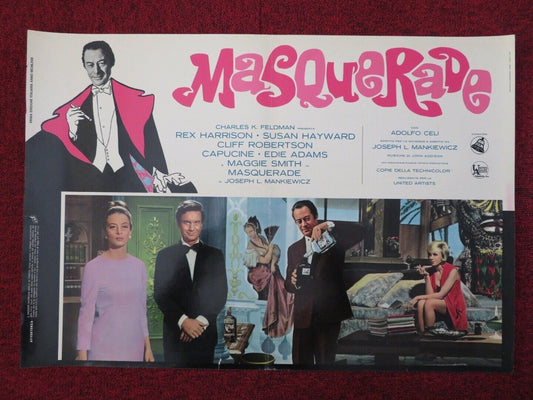 THE HONEY POT / MASQUERADE - C ITALIAN FOTOBUSTA POSTER REX HARRISON 1967 Movie posters
