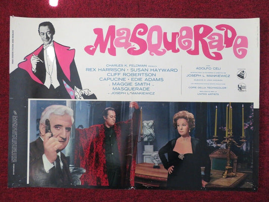 THE HONEY POT / MASQUERADE - D ITALIAN FOTOBUSTA POSTER REX HARRISON 1967 Movie posters