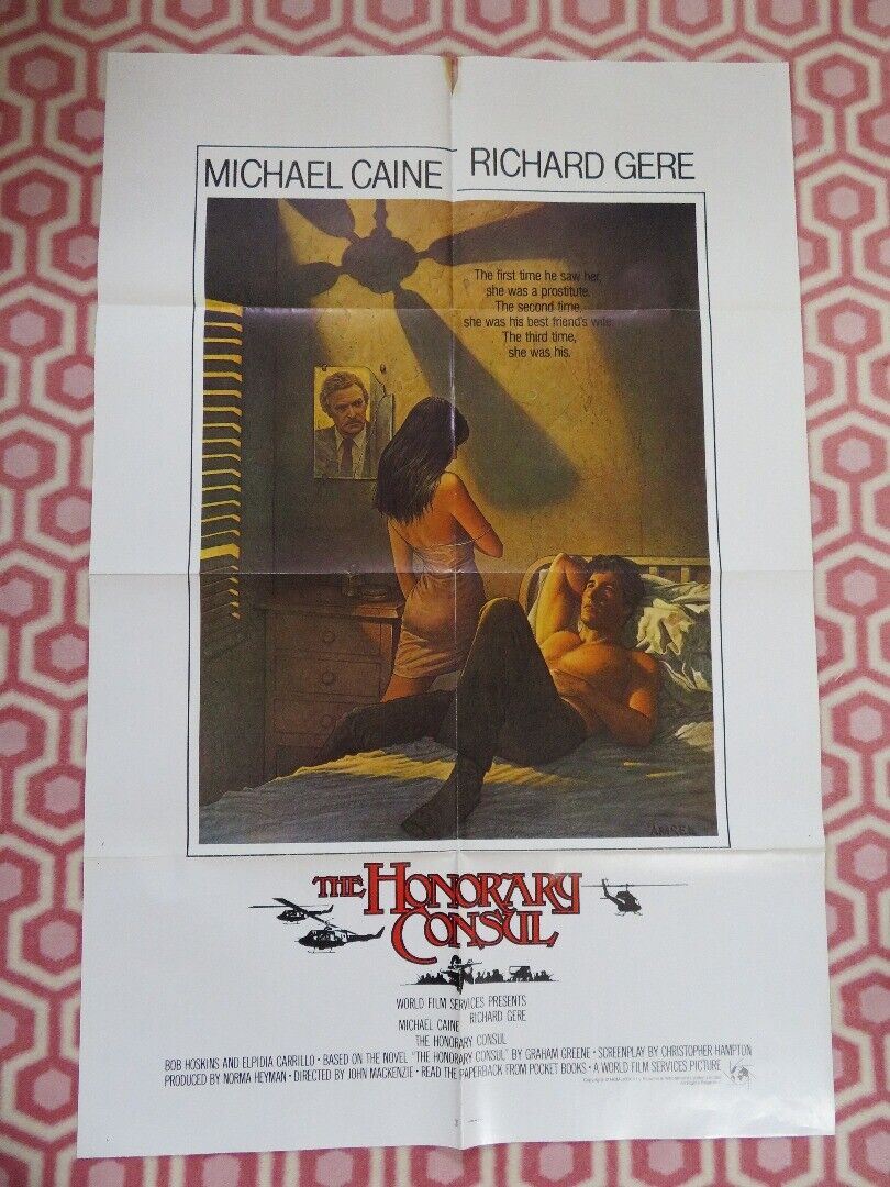 THE HONORARY CONSUL /Beyond the Limit FOLDED US ONE SHEET POSTER 1983 Movie posters