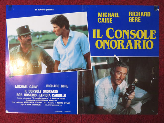 THE HONORARY CONSUL - C ITALIAN FOTOBUSTA POSTER MICHAEL CAINE RICHARD GERE 1983 Rendezvous Cinema Movie posters
