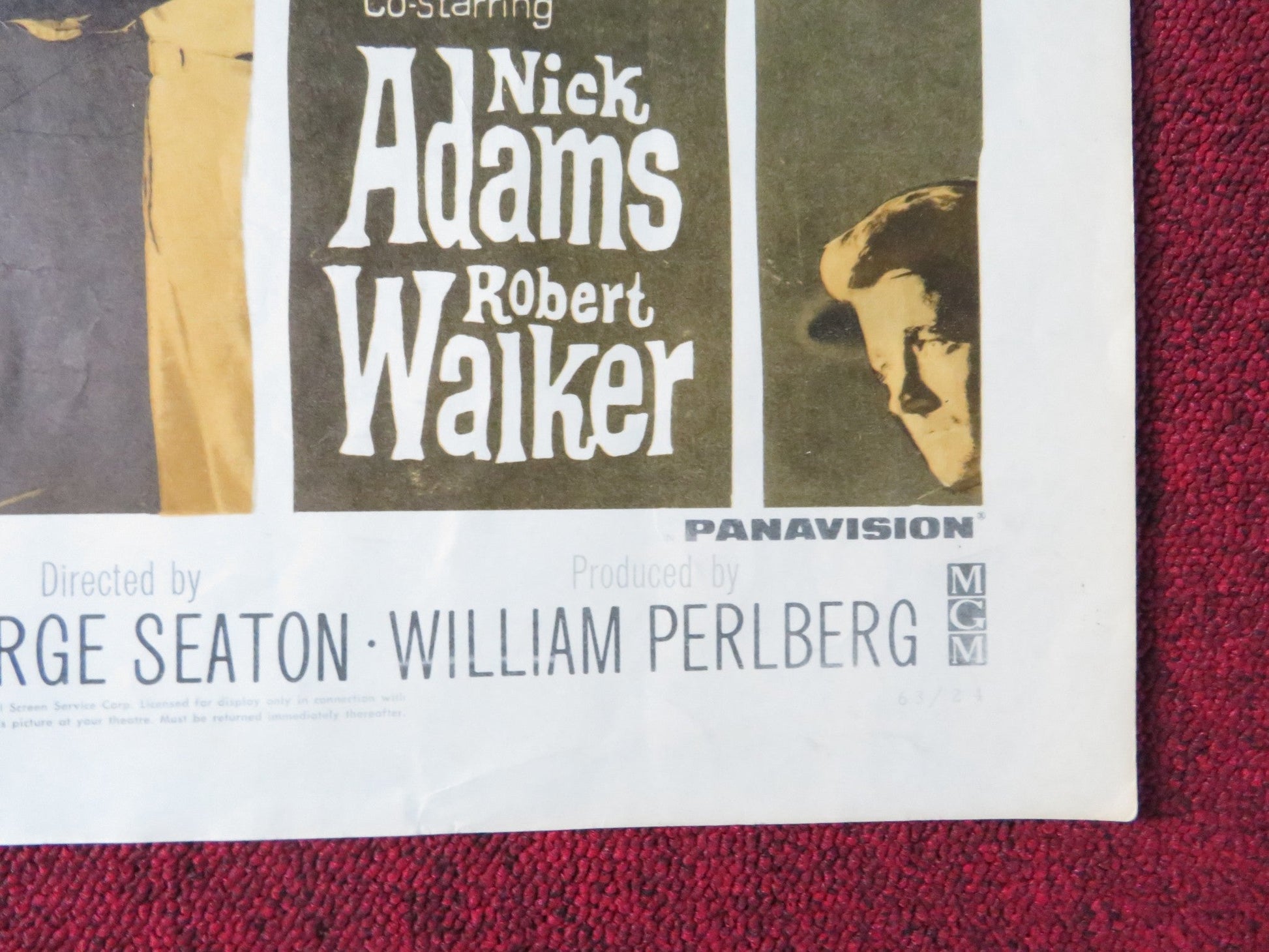 THE HOOK HALF SHEET (22"x 28") POSTER KIRK DOUGLAS NICK ADAMS 1963 Rendezvous Cinema Movie posters