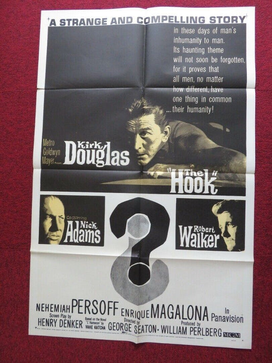THE HOOK US ONE SHEET POSTER KIRK DOUGLAS ROBERT WALKER JR. 1962 Movie posters
