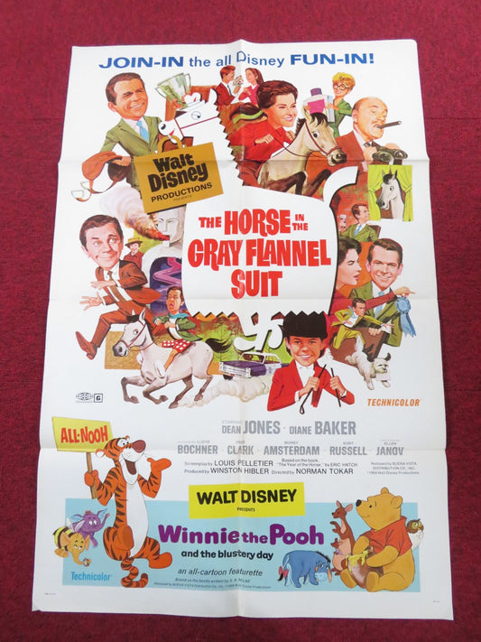 THE HORSE IN THE GRAY FLANNEL SUIT / WINNIE THE POOH FOLDED US ONE SHEET POSTER Rendezvous Cinema Movie posters