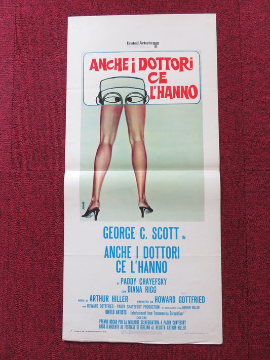 THE HOSPITAL ITALIAN LOCANDINA POSTER GEORGEC. SCOTT DIANA RIG 1971 Rendezvous Cinema Movie posters