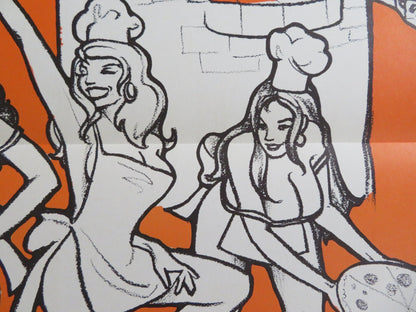 THE HOT OVEN US TRI FOLDED ONE SHEET ROLLED POSTER ERIC EDWARDS G. SNAPS 1975 Rendezvous Cinema Movie posters