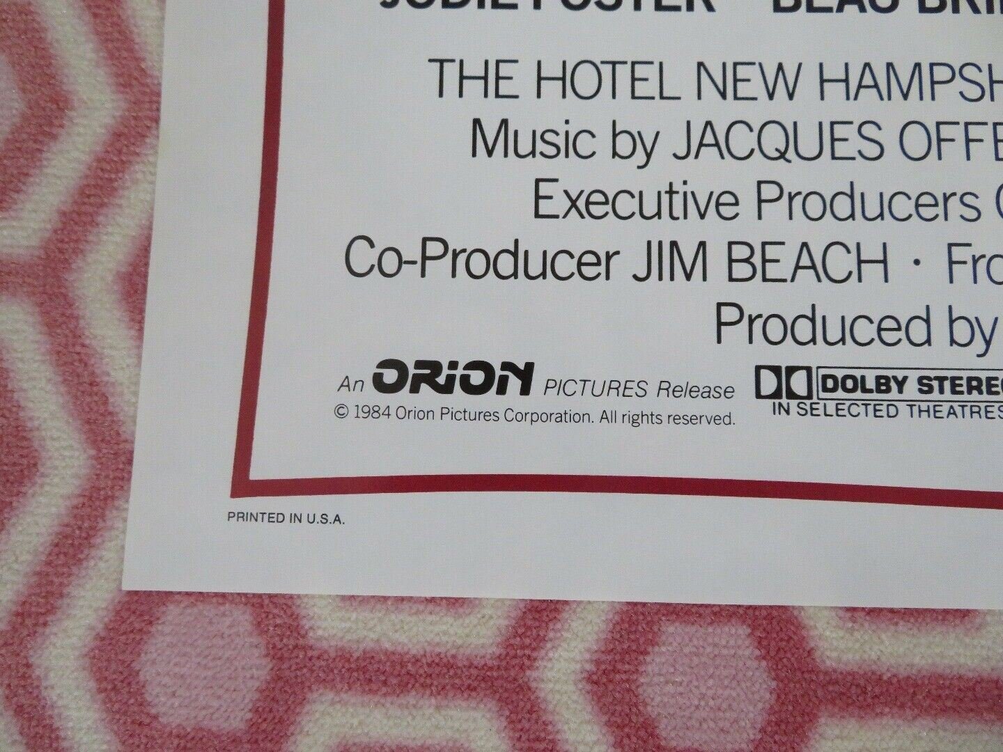 THE HOTEL NEW HAMPSHIRE US ORIGINAL ONE SHEET POSTER JODIE FOSTER 1984 Movie posters