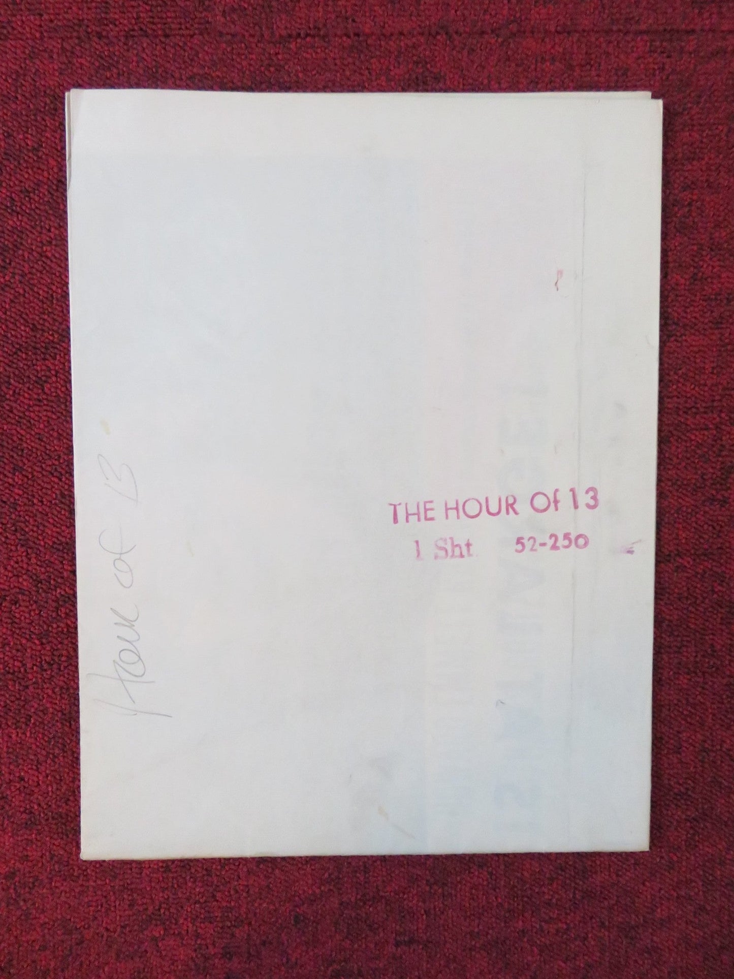 THE HOUR OF 13 FOLDED US ONE SHEET POSTER PETER LAWFORD DAWN ADDAMS 1952 Rendezvous Cinema Movie posters