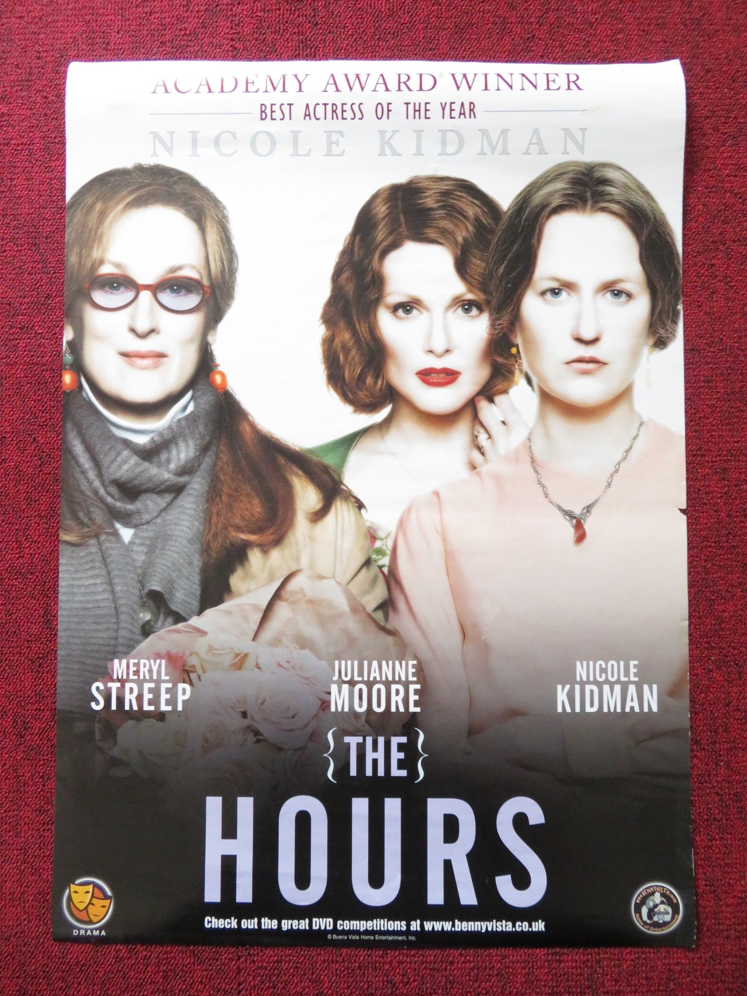 THE HOURS VHS VIDEO POSTER NICOLE KIDMAN MERYL STREEP 2002 Rendezvous Cinema Movie posters