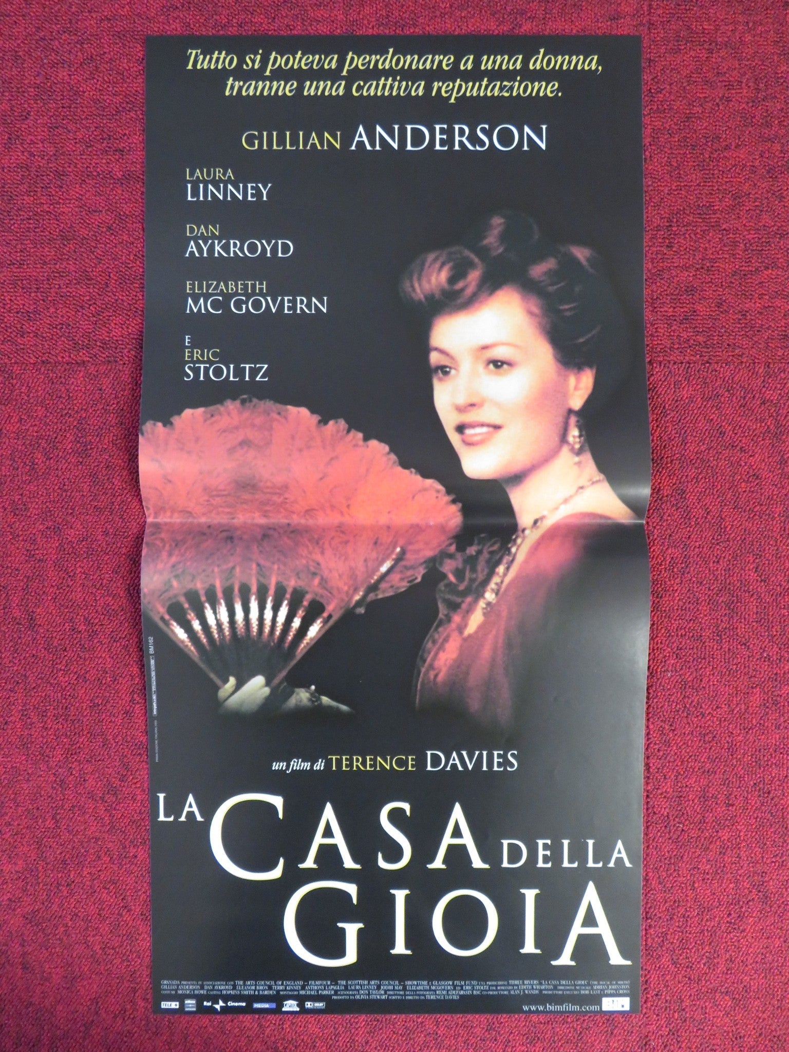 THE HOUSE OF MIRTH ITALIAN LOCANDINA POSTER GILLIAN ANDERSON LAURA LINNEY 2000 Rendezvous Cinema Movie posters