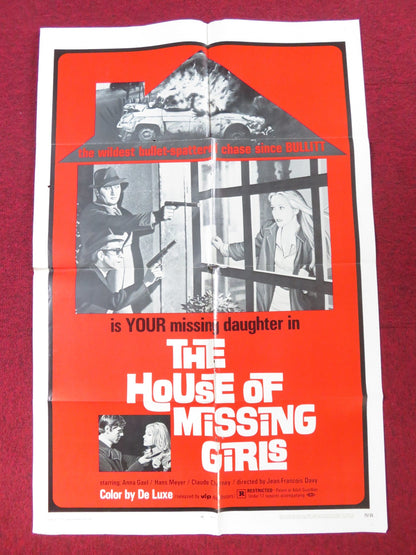 THE HOUSE OF MISSING GIRLS FOLDED US ONE SHEET POSTER ANNA GAEL HANS MEYER 1971 Rendezvous Cinema Movie posters