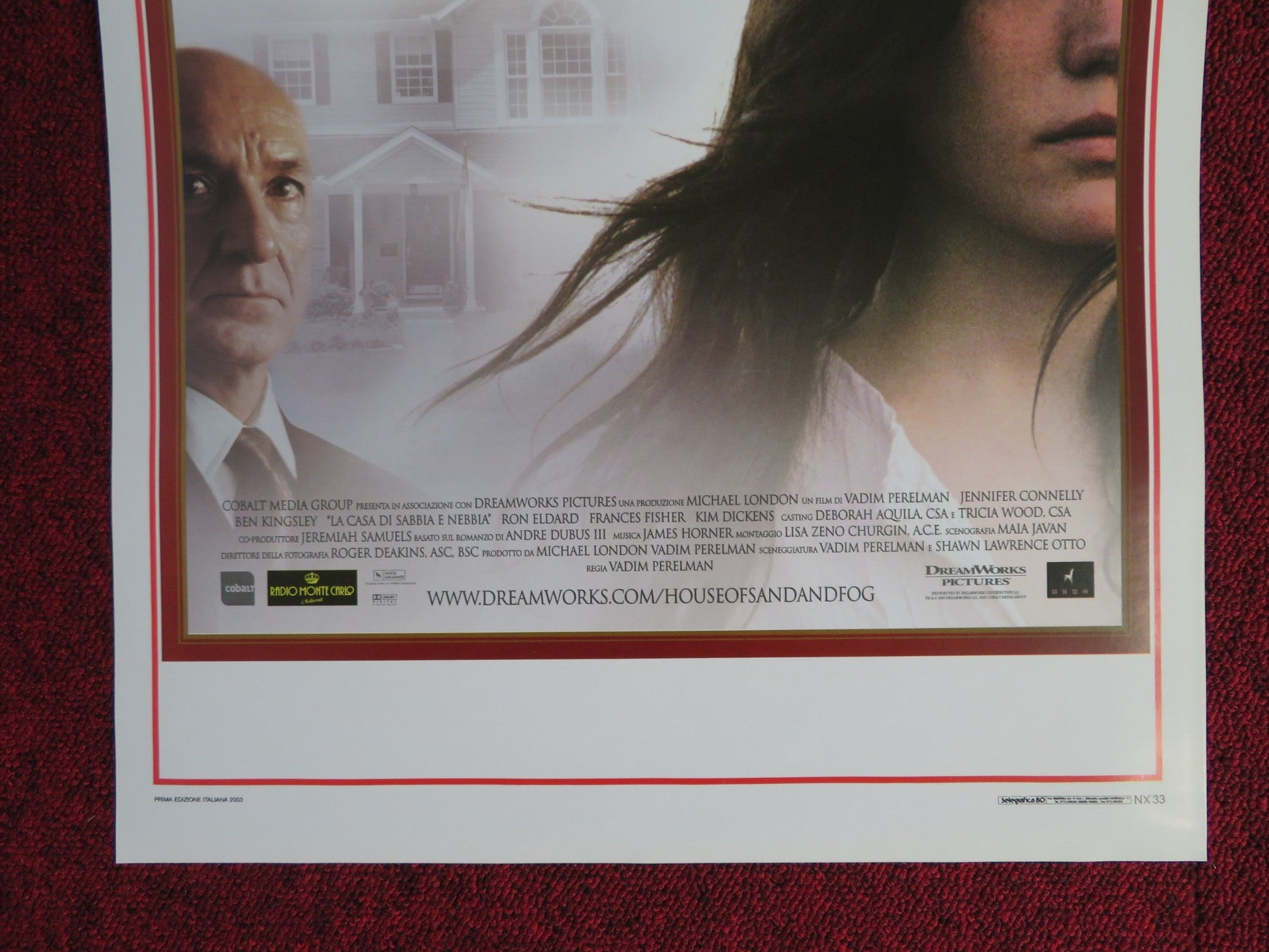 THE HOUSE OF SAND AND FOG ITALIAN LOCANDINA POSTER BEN KINGSLEY J. CONNELLY 2003 Rendezvous Cinema Movie posters