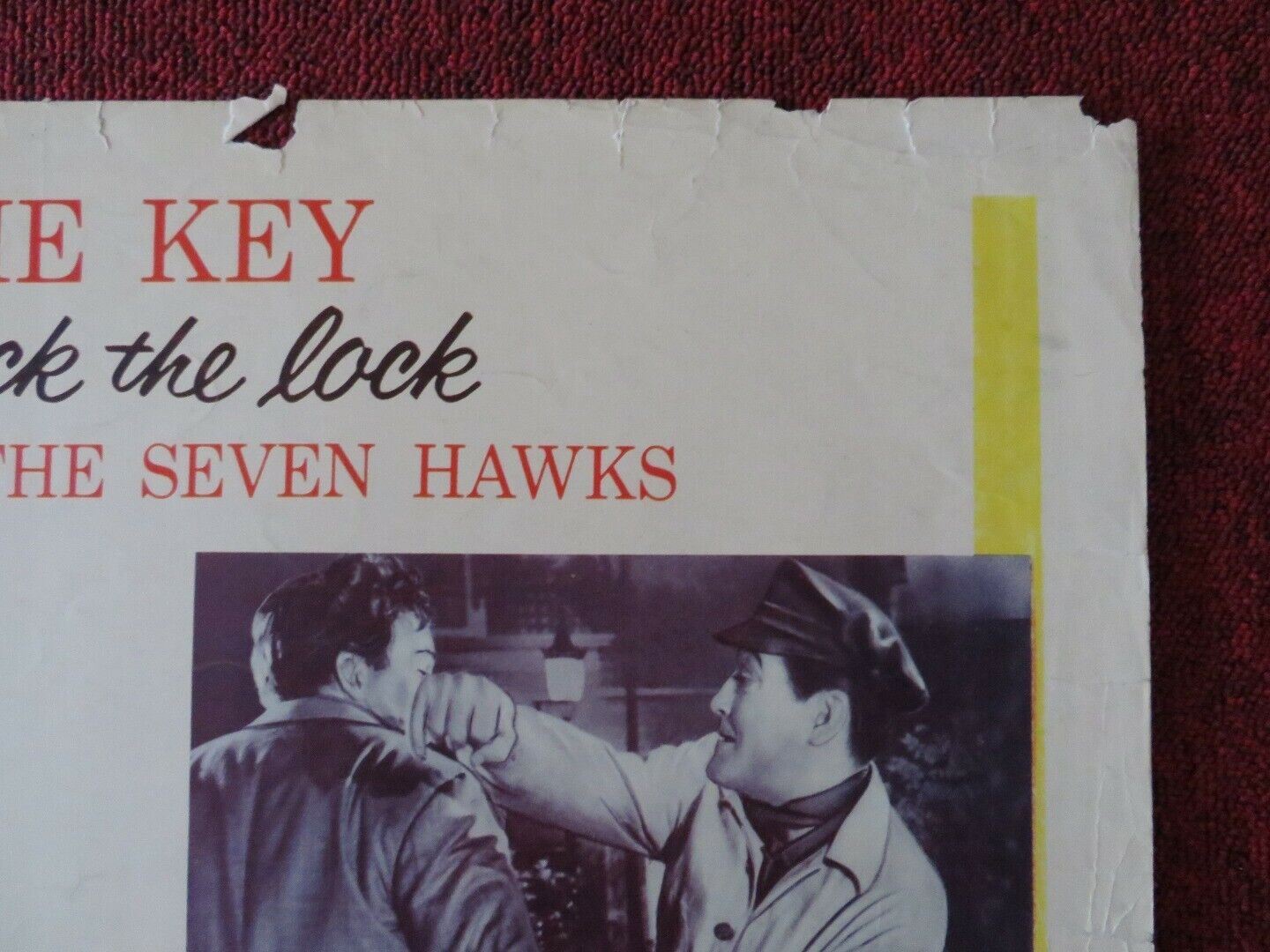 THE HOUSE OF SEVEN HAWKS US HALF SHEET (22"x 28") POSTER ROBERT TAYLOR 1959 Movie posters