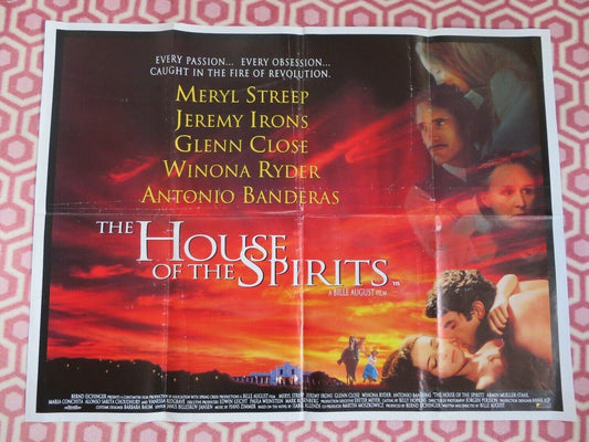 THE HOUSE OF THE SPIRITS BRITISH ORIGINAL QUAD POSTER STREEP RYDER Rendezvous Cinema Movie posters