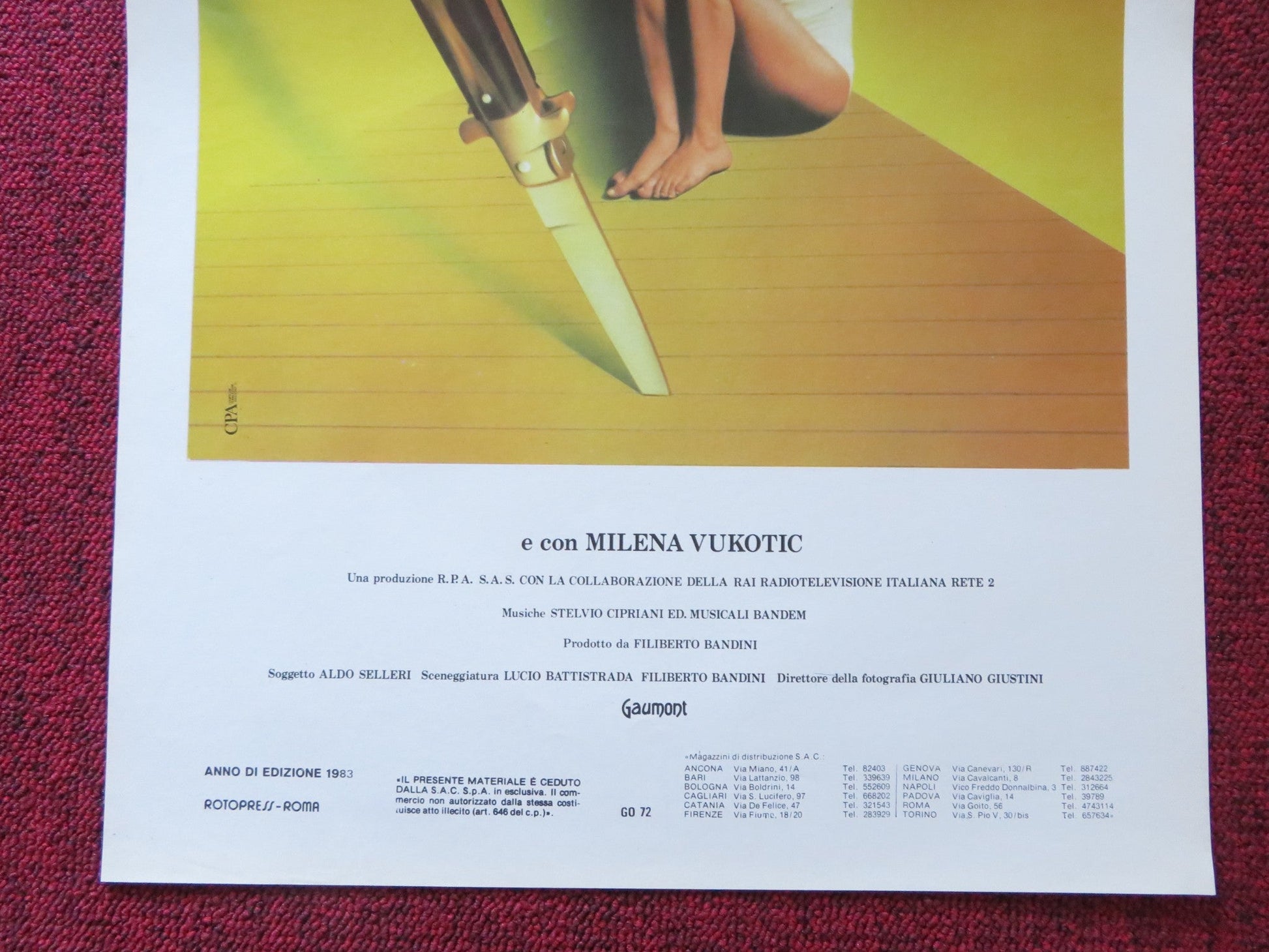 THE HOUSE OF THE YELLOW CARPET ITALIAN LOCANDINA POSTER ERLAND JOSEPHSON 1983 Rendezvous Cinema Movie posters