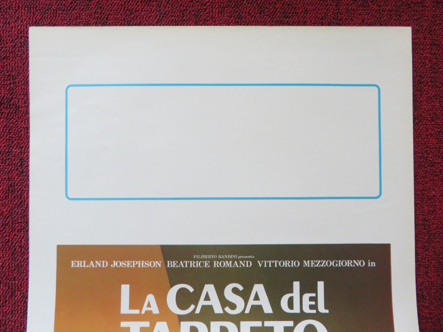 THE HOUSE OF THE YELLOW CARPET ITALIAN LOCANDINA POSTER ERLAND JOSEPHSON 1983 Rendezvous Cinema Movie posters