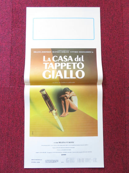 THE HOUSE OF THE YELLOW CARPET ITALIAN LOCANDINA POSTER ERLAND JOSEPHSON 1983 Rendezvous Cinema Movie posters