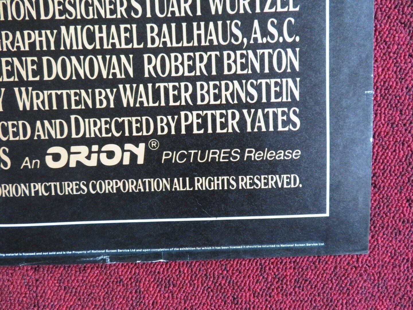 THE HOUSE ON CARROL STREET UK QUAD POSTER KELLY MCGILLIS JEFF DANIELS 1987 Movie posters