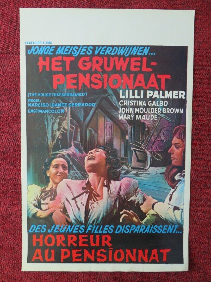 THE HOUSE THAT SCREAMED BELGIUM (21"x14") POSTER LILLI PALMER 1969 - Rendezvous Cinema