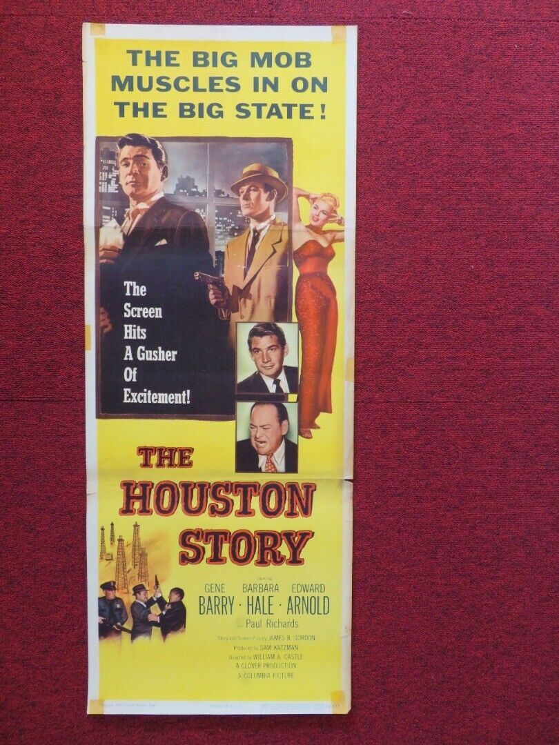 THE HOUSTON STORY US INSERT (14"x 36") POSTER GENE BARRY BARBARA HALE 1955 - Rendezvous Cinema