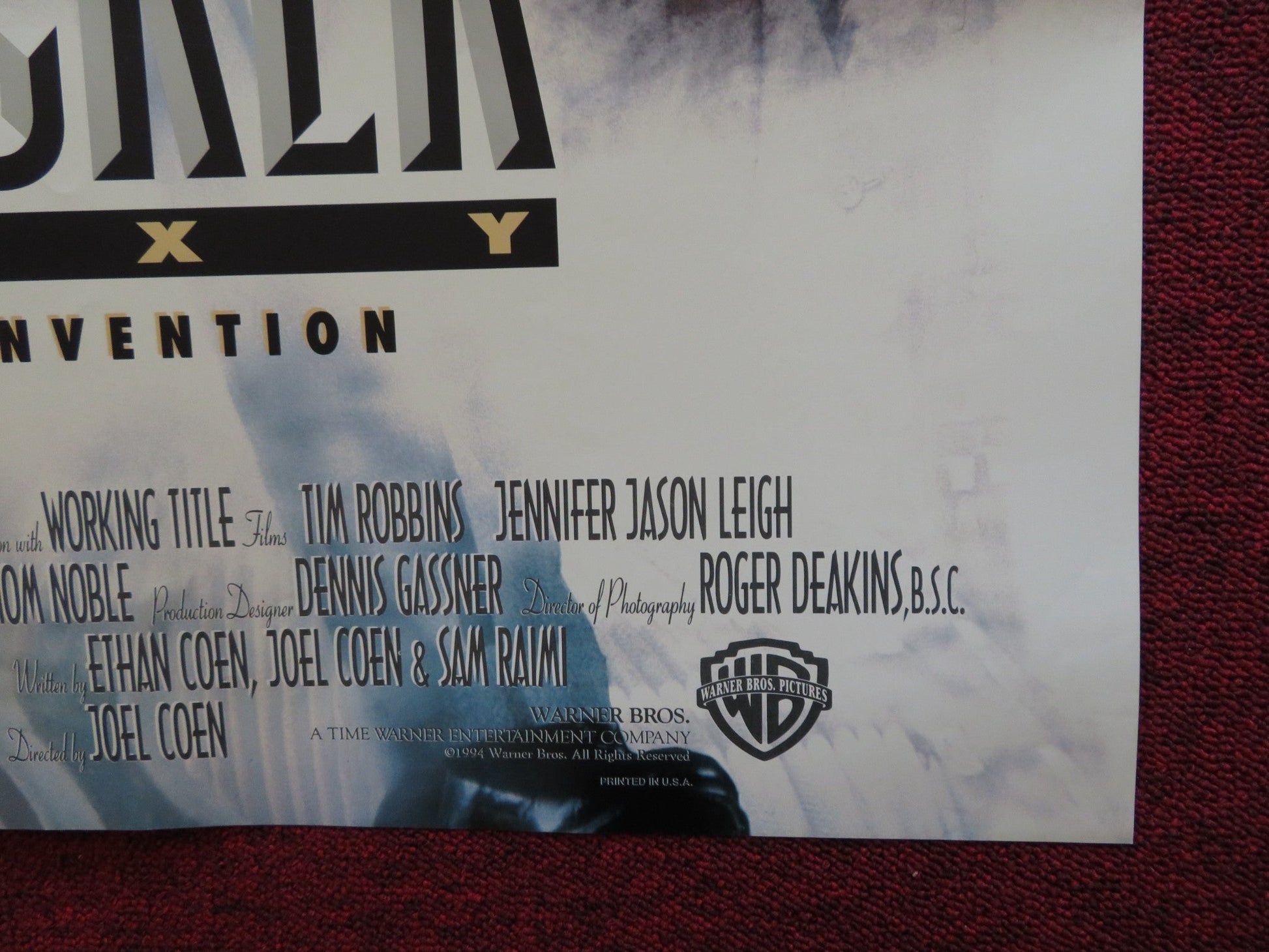 THE HUDSUCKER PROXY FOLDED US ONE SHEET POSTER TIM ROBBINS PAUL NEWMAN 1994 Rendezvous Cinema Movie posters