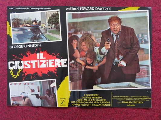 THE HUMAN FACTOR - C ITALIAN FOTOBUSTA POSTER GEORGE KENNEDY JOHN MILLS 1975 Rendezvous Cinema Movie posters