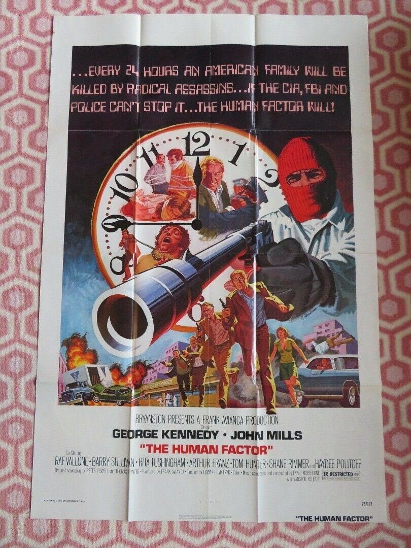 THE HUMAN FACTOR US ONE SHEET POSTER GEORGE KENNEDY JOHN MILLS 1975 Movie posters