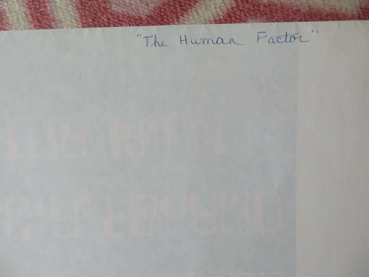 THE HUMAN FACTOR US ONE SHEET POSTER GEORGE KENNEDY JOHN MILLS 1975 Movie posters