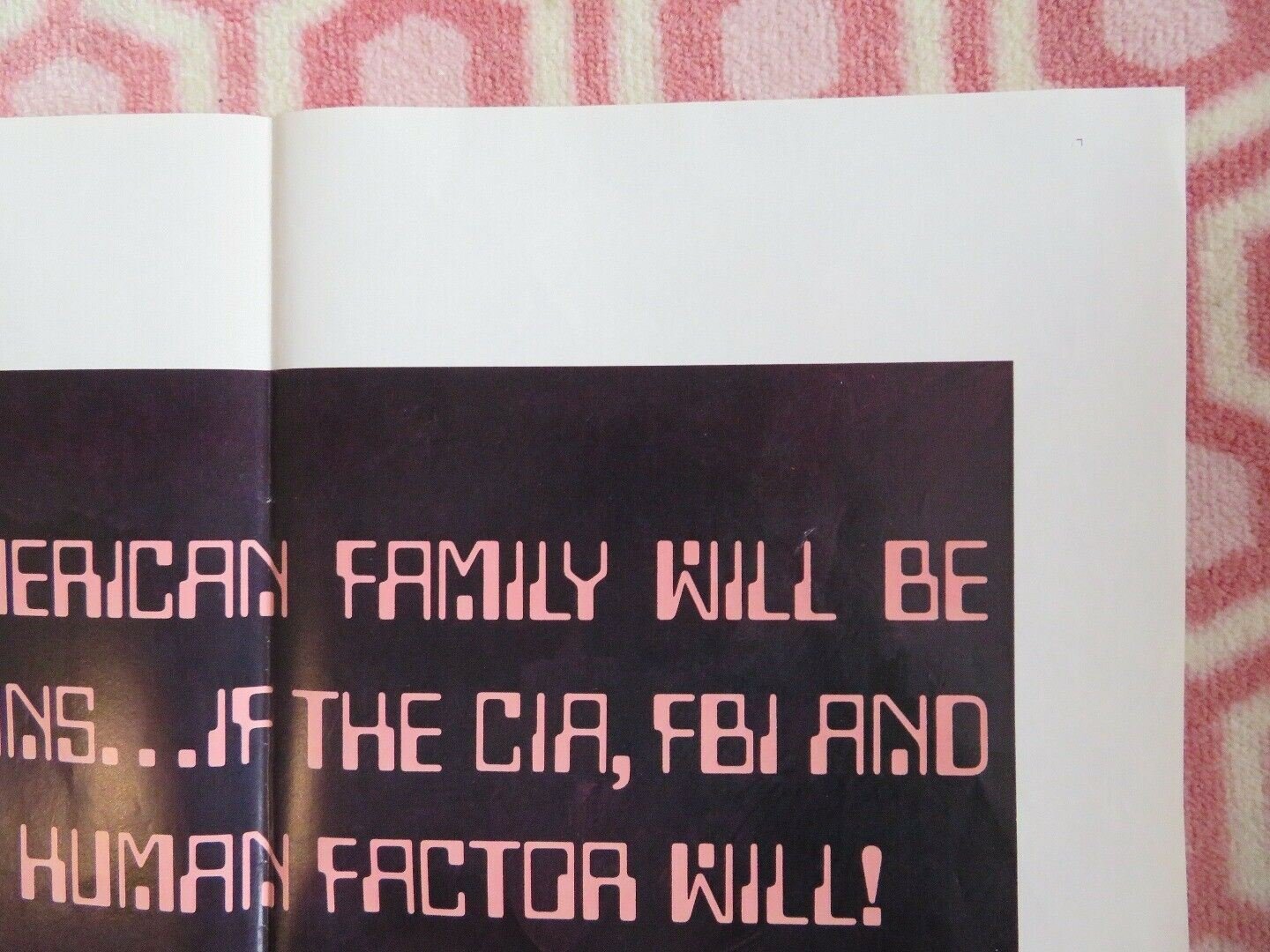 THE HUMAN FACTOR US ONE SHEET POSTER GEORGE KENNEDY JOHN MILLS 1975 Movie posters