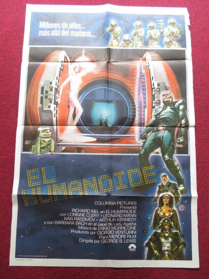 THE HUMANOID FOLDED ARGENTINA ONE SHEET POSTER RICHARD KIEL CORRINE CLERY 1979 Movie posters