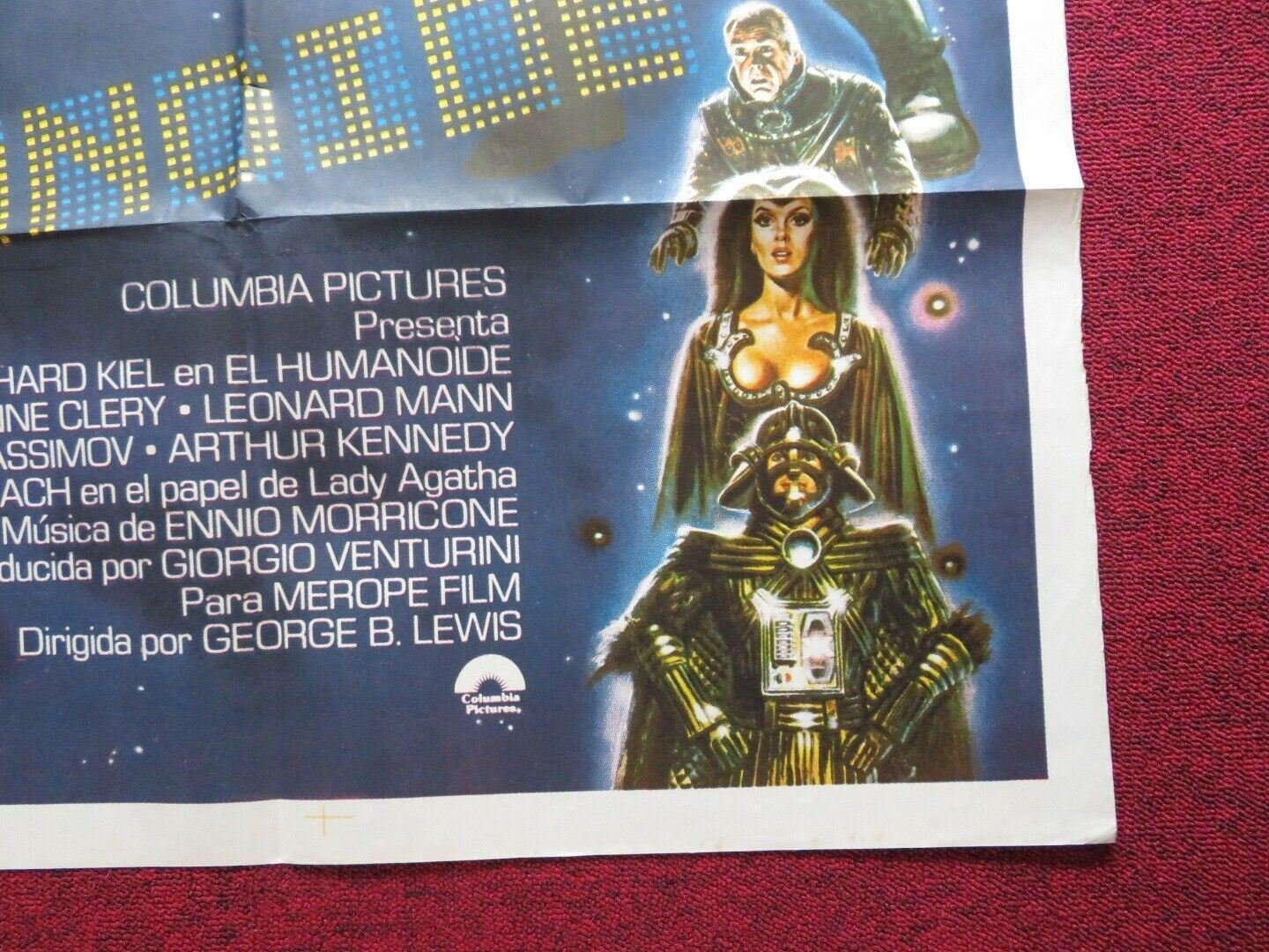 THE HUMANOID FOLDED ARGENTINA ONE SHEET POSTER RICHARD KIEL CORRINE CLERY 1979 Movie posters