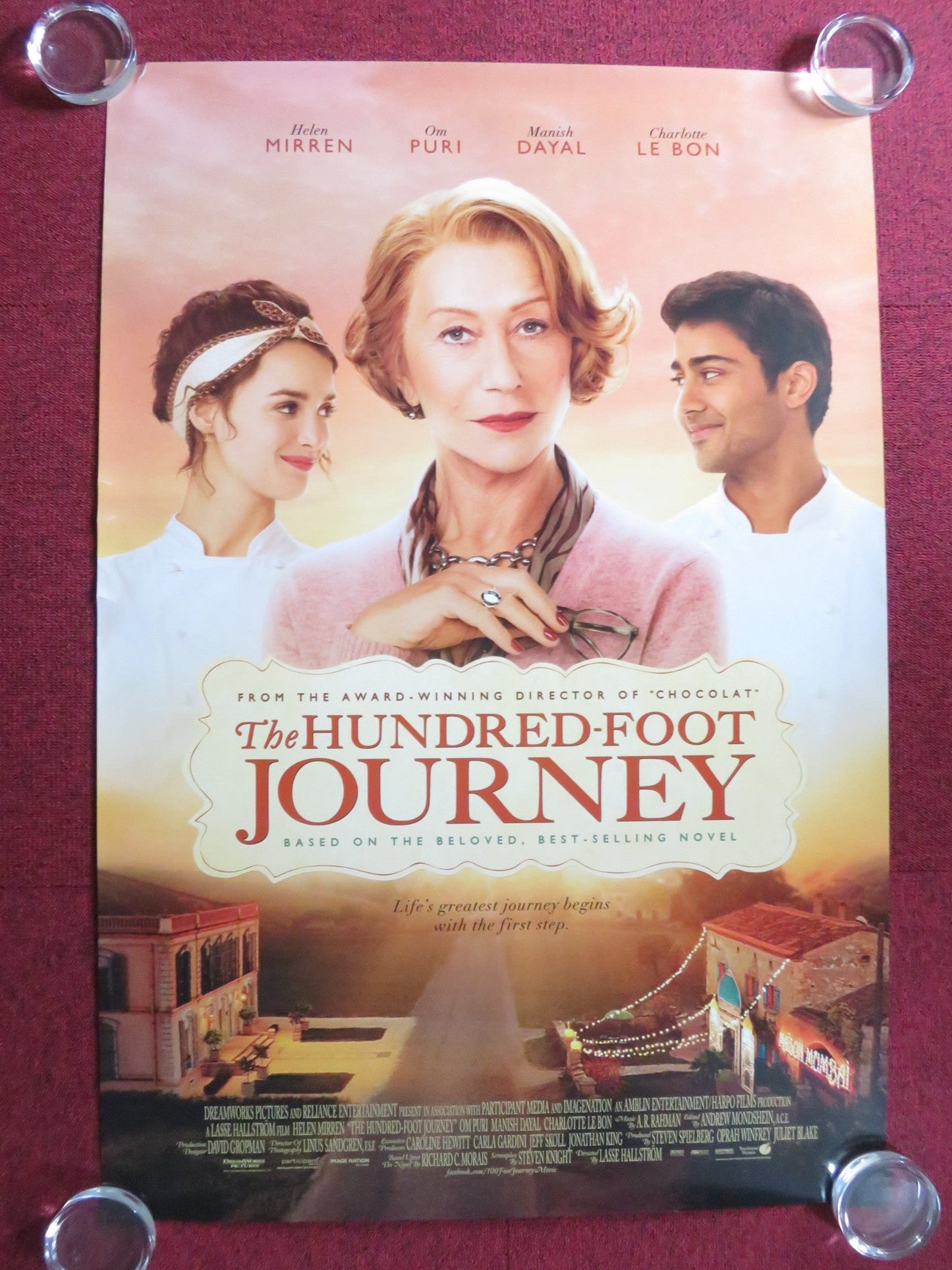 THE HUNDRED - FOOT JOURNEY US ONE SHEET ROLLED POSTER HELEN MIRREN OM PURI 2014 Rendezvous Cinema Movie posters